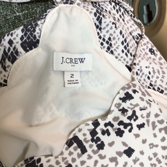 J. Crew Snake Skin Scallop Spaghetti Strap Cami Top - Picture 10 of 11